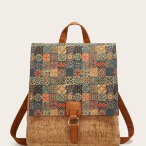 แฟชั่นหรูราคาจับต้องได้ กระเป๋าเป้แฟชั่นเกรดพรีเมียมพิมพ์ลายย้อนยุค